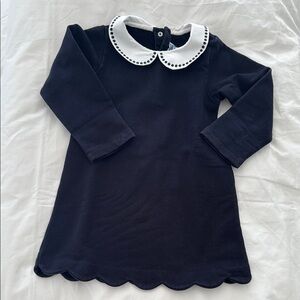 Jacadi Blue A-Line Dress with Peter Pan Collar